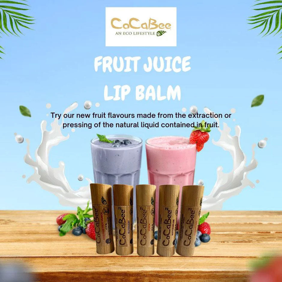 CoCaBee Fruit Juice Lip Balm Pack of Five