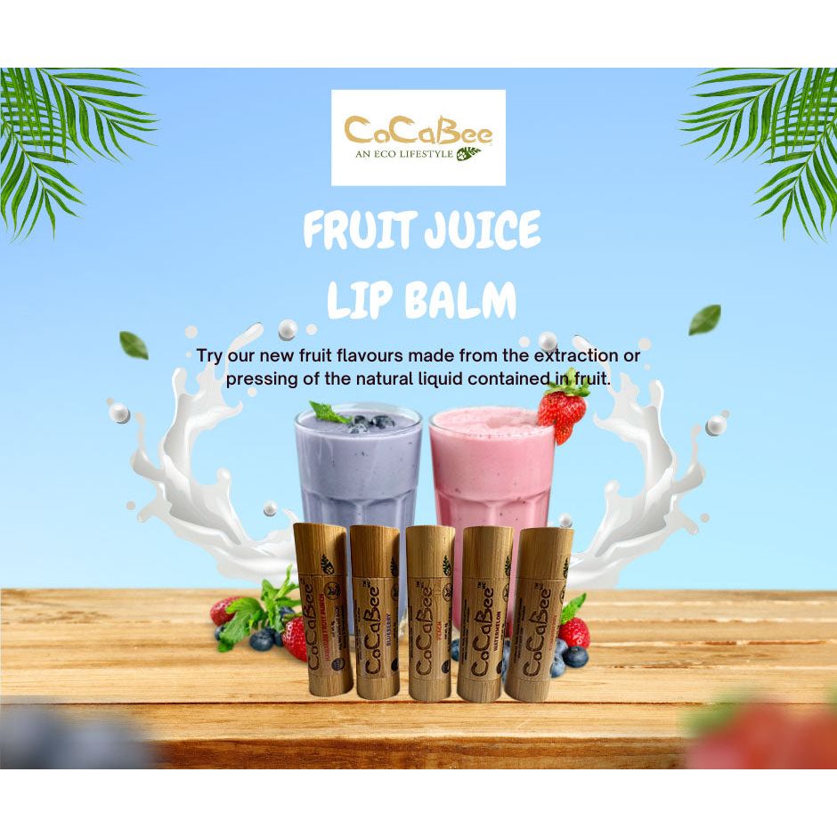 Fruit juice lip balm